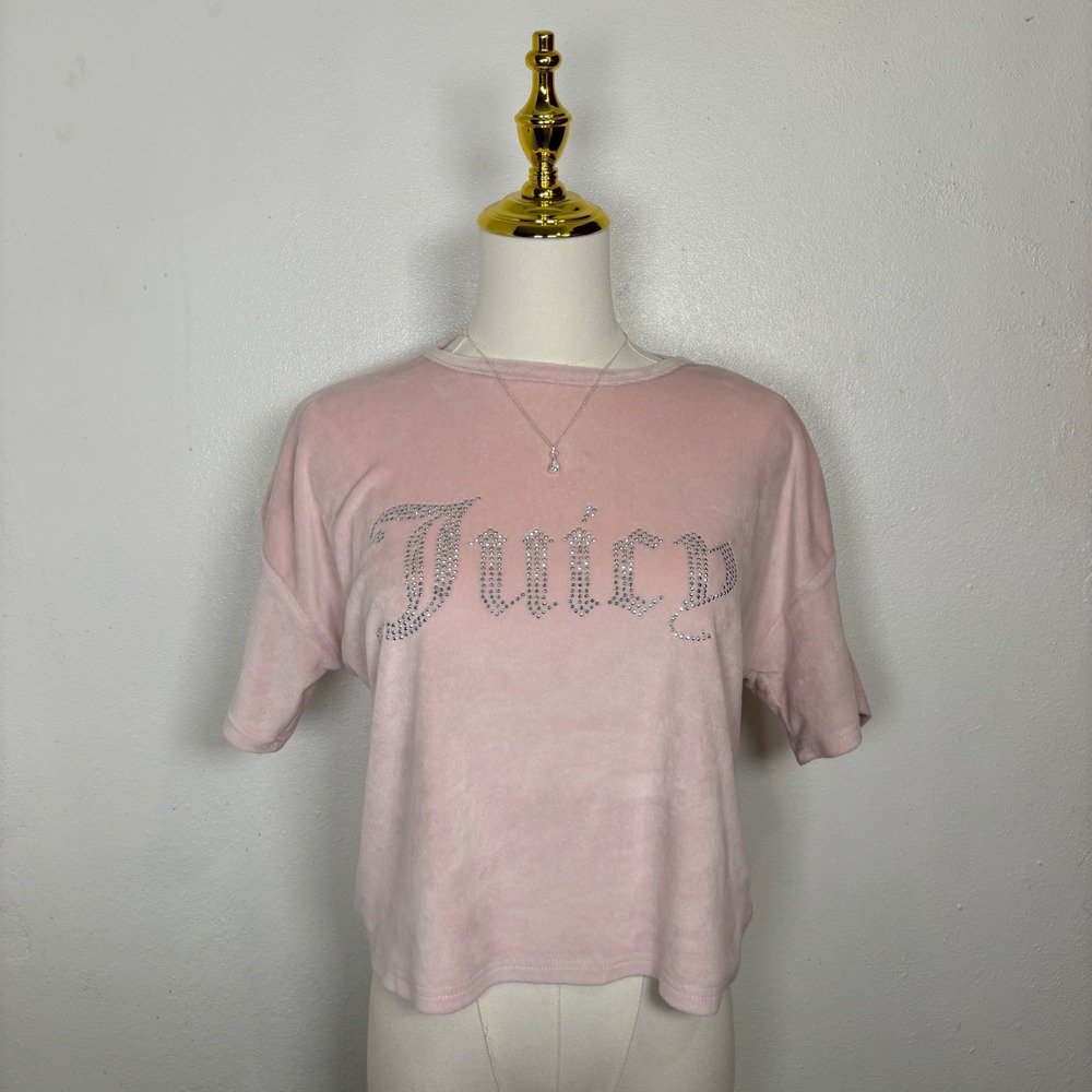 juicy couture soft bedazzled pink sleep top softgirl coquette y2k girly chic
